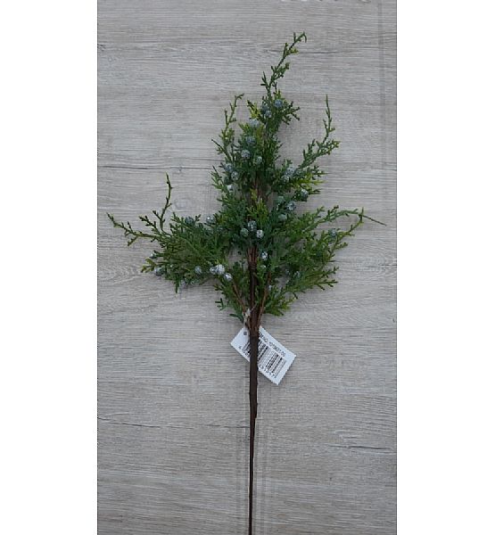 Umělá květina Gasper Jalovcová větev s bobulemi, 51 cm
