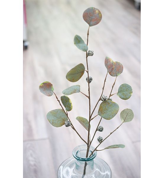 Umělá květina Gasper Eukalyptus větev, 73 cm