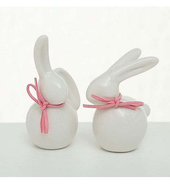 Dekorační soška zajíčka Moriss Boltze, výška 11 cm, porcelán (cena za ks)