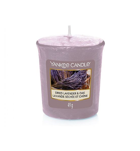 Vonná votivní svíčka Yankee Candle Dried Lavender & Oak 49g/15hod