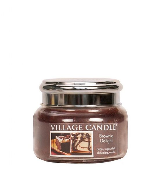 Village Candle Vonná svíčka ve skle, Čokoládový dortík - Brownies Delight - 262g/55 hodin