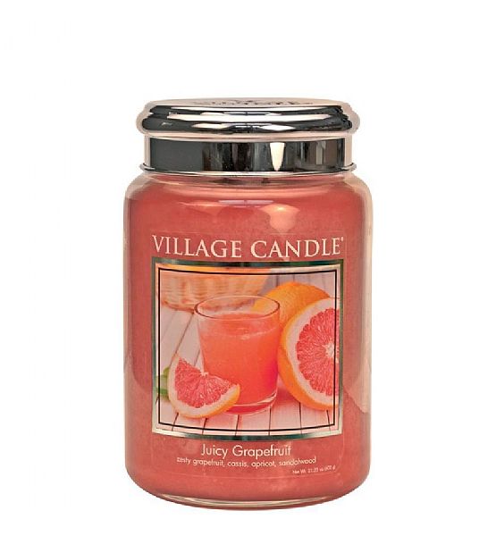 Village Candle Vonná svíčka ve skle, Juicy Grapefruit - 602g/170 hodin