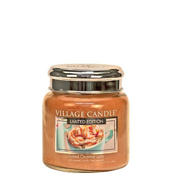 Village Candle Vonná svíčka ve skle, Salted Caramel - 390g/105 hodin