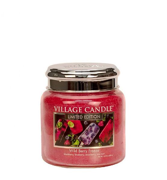 Village Candle Vonná svíčka ve skle, Wild BerryFreeze - 390g/105 hodin