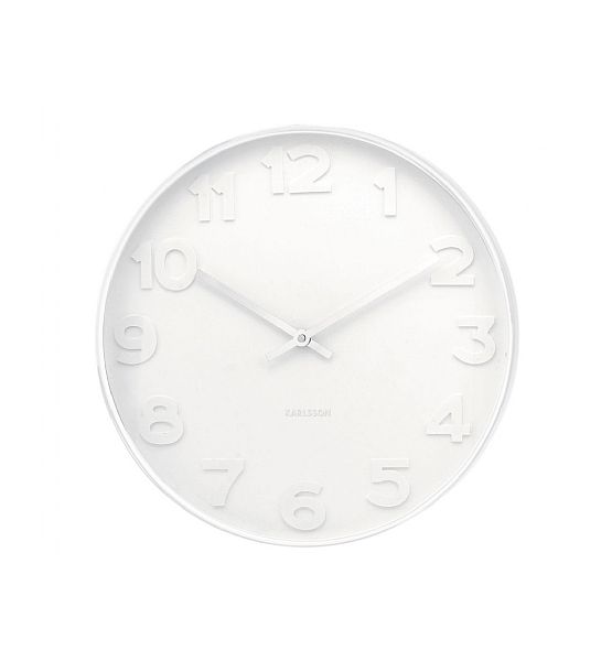 Nástěnné hodiny Karlsson, bílá D 51cm, H 7cm, 1 AA baterie