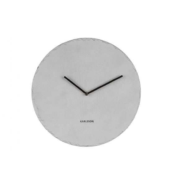 Nástěnné hodiny Slate  Karlsson, šedá D 40cm, H 3cm, 1 AA baterie