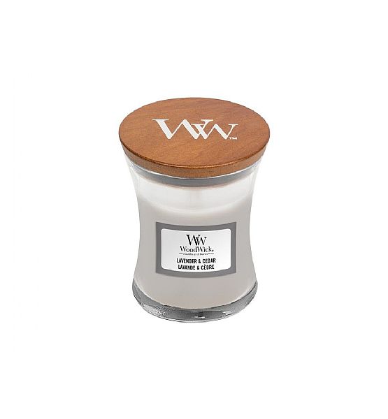 Vonná svíčka WoodWick - Lavender & Cedar 85g/20 - 30 hod