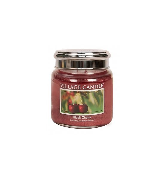 Vonná svíčka Village Candle, Černá třešeň -Black Cherry, 390g/105 hodin