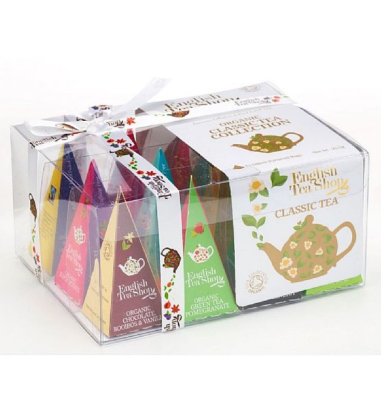 Bio čaj English Tea Shop 12 pyramidek v dárkové krabičce - Kolekce klasických čajů