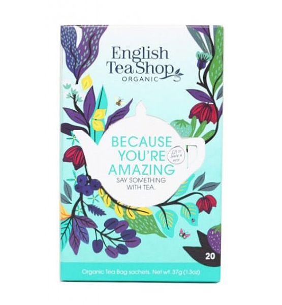 Bio čaj English Tea Shop Protože jsi úžasný mix, 20 sáčků