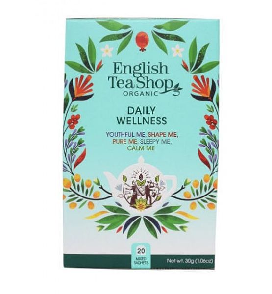 Bio čaj English Tea Shop Mix každodenní wellness, 20 sáčků