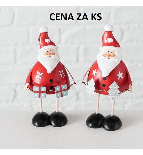 Vánoční dekorace Santa Boltze, výška 14cm, 2 druhy (cena za ks)