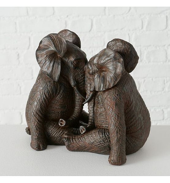 Dekorační předmět sedící sloni Boltze, 16 cm