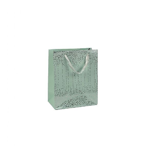 Dárková papírová taška malá 23x18x10 cm, zelená