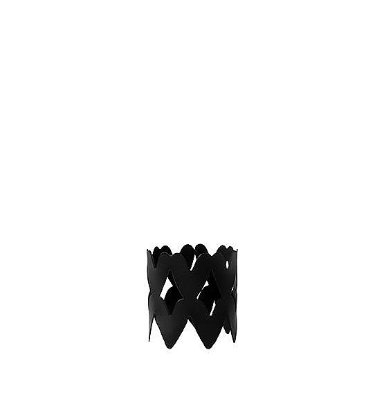 Kovový kroužek na ubrousky Bastion Collections černý, 4x3,5cm