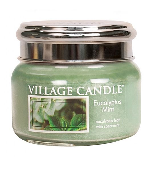 Vonná svíčka Village Candle, Eukalyptus a máta - Eucalyptus mint 92g/25 hodin