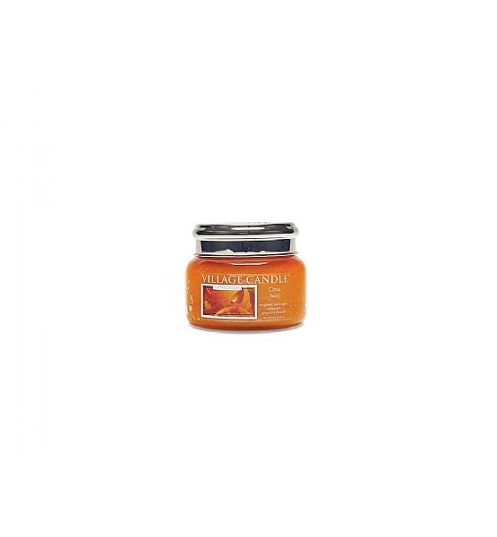 Village Candle Vonná svíčka ve skle, Citrusové osvěžení - Citrus Twist, 262g/55 hodin