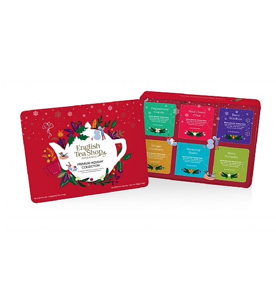 Vánoční bio čaj English Tea Shop - Prémiová červená dárková 36 ks sáčků