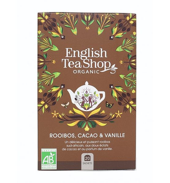 Bio čaj English Tea Shop Rooibos, čokoláda a vanilka mandala 40 g, 20 ks sáčků