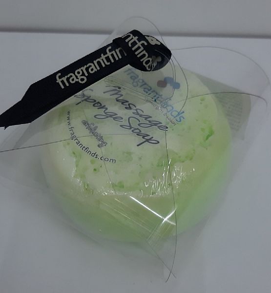 FRAGRANT Masážní glycerinové mýdlo s houbou SOLO 200 g - s vůní Polo (pánská vůně)