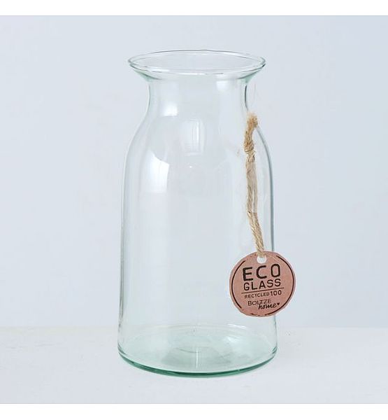 Skleněná váza ECO, výška  18 cm, průměr 8 cm