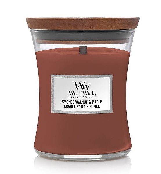 Vonná svíčka WoodWick - Smoked Walnut & Maple 275g/55 - 65 hod