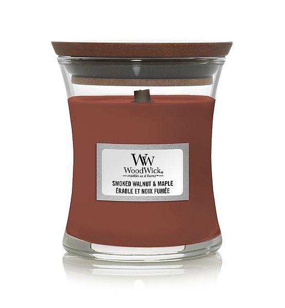 Vonná svíčka WoodWick - Smoked Walnut & Maple 85g/20 - 30 hod