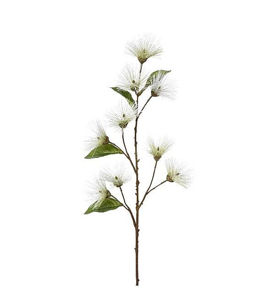 Umělá květina Calistemon 95cm, bílá