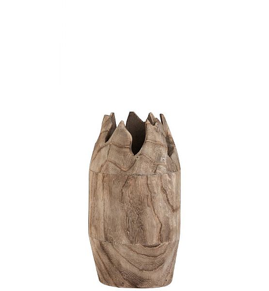 Dřevěná váza výška 35,5cm, délka 19cm, přírodní