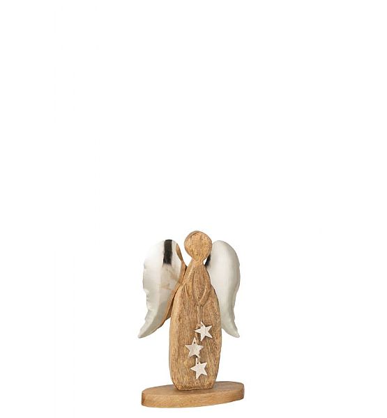 Dekorace na postavení Anděl výška 26cm, délka 15cm, mango, kov