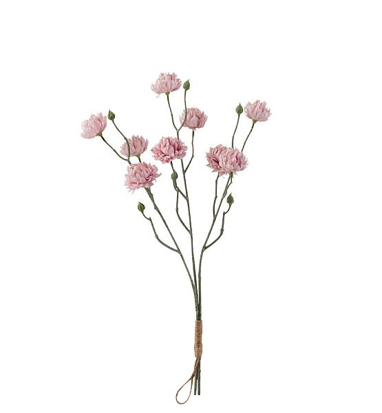Umělá květina J-line svazek Chryzantéma 54cm, růžová