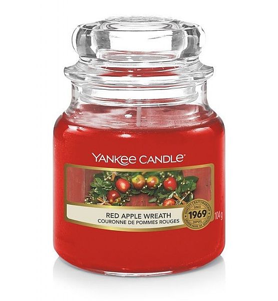 Vonná svíčka Yankee Candle Red Apple Wreath Classic malý 104g/30hod