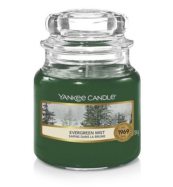 Vonná svíčka Yankee Candle Evergreen Mist Classic malý 104g/30hod