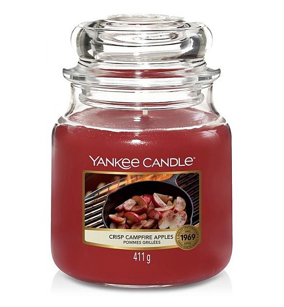 Vonná svíčka Yankee Candle Crisp Campfire Apples Classic střední 411g/90hod