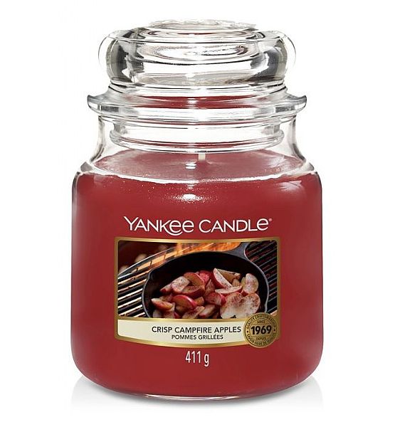 Vonná svíčka Yankee Candle Crisp Campfire Apples Classic střední 411g/90hod
