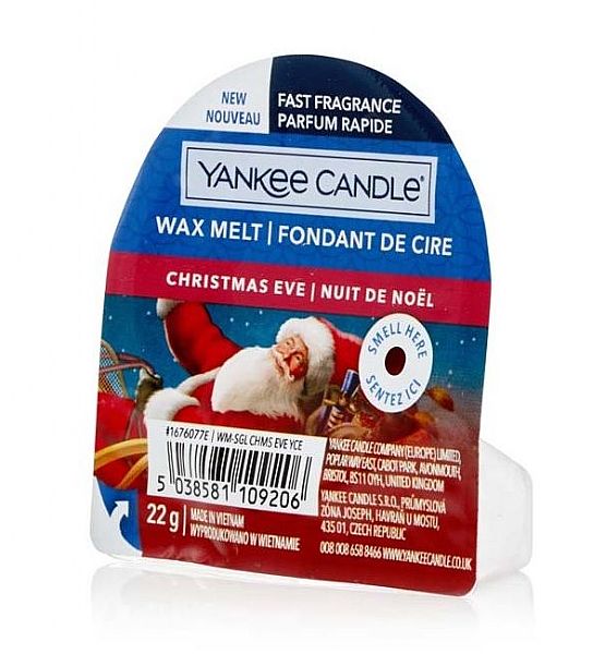 Vonný vosk do aromalampy Yankee Candle Christmas Eve, 22g/8 hodin