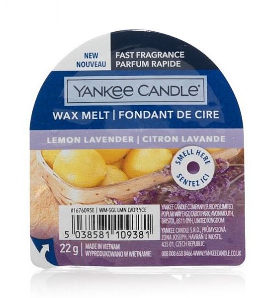 Vonný vosk do aromalampy Yankee Candle Lemon Lavender, 22g/8 hodin