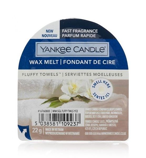 Vonný vosk do aromalampy Yankee Candle Fluffy Towels, 22g/8 hodin