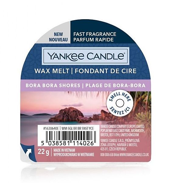 Vonný vosk do aromalampy Yankee Candle Bora Bora Shores, 22g/8 hodin