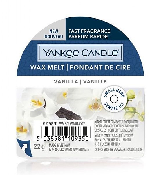 Vonný vosk do aromalampy Yankee Candle Vanilla, 22g/8 hodin