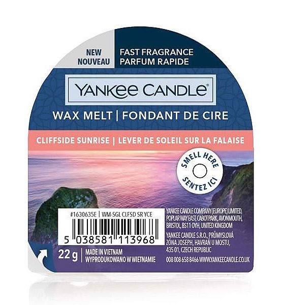 Vonný vosk do aromalampy Yankee Candle Cliffside Sunrise, 22g/8 hodin