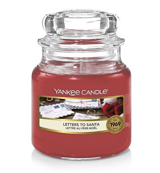 Vonná svíčka Yankee Candle Letters to Santa Classic malý 104g/30hod