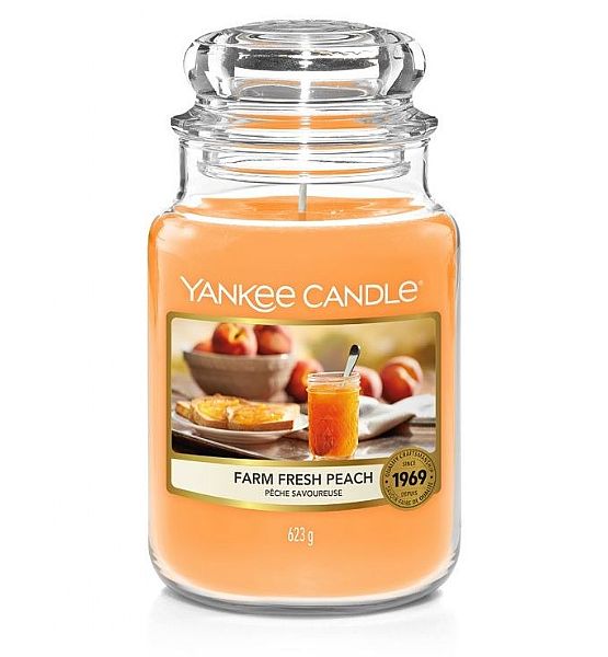 Vonná svíčka Yankee Candle Farm Fresh Peach Classic velký 623g/150hod