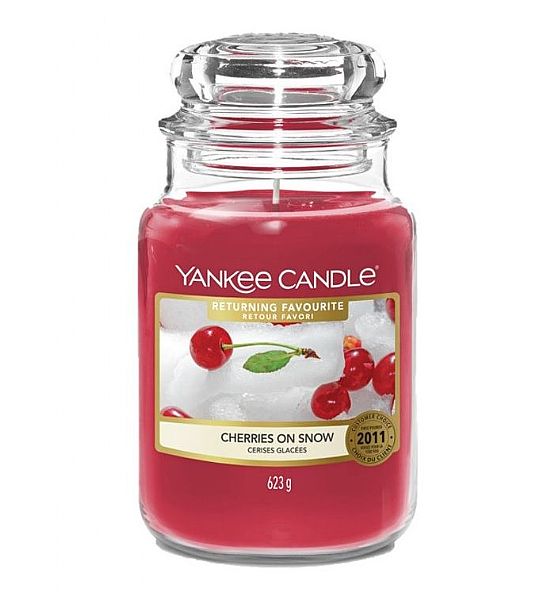 Vonná svíčka Yankee Candle Cherries on Snow Classic velký 623g/150hod
