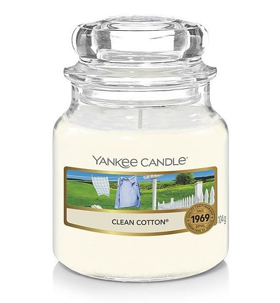 Vonná svíčka Yankee Candle Clean Cotton Classic malý 104g/30hod