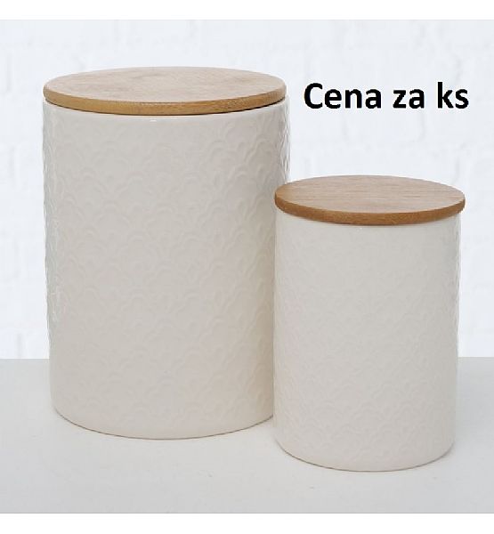 Dóza na potraviny Sven velká, výška 18cm, průměr 14cm, porcelán