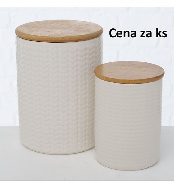 Dóza na potraviny Sven malá, výška 14cm, průměr 10cm, porcelán (cena za ks)