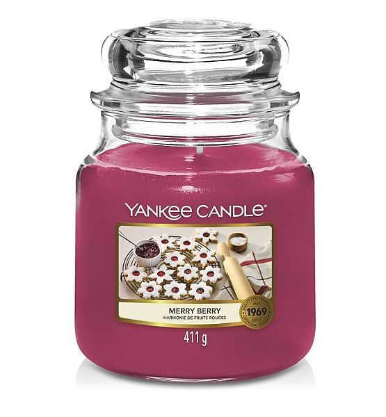 Vonná svíčka Yankee Candle Merry Berry střední 411g/90hod