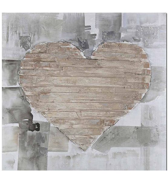 Ručně malovaný obraz Stardeco srdce 100x100cm