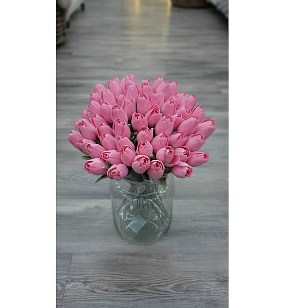 Umělá květina Edwilan tulipán, barva růžová